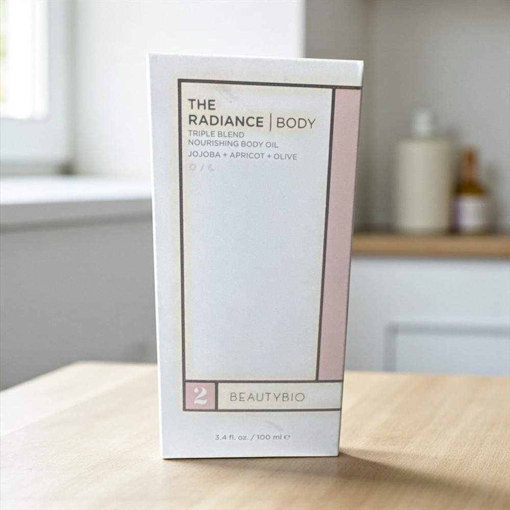 BeautyBio The Radiance triple blend Body Oil Jojoba, Apricot, & Olive sealed box